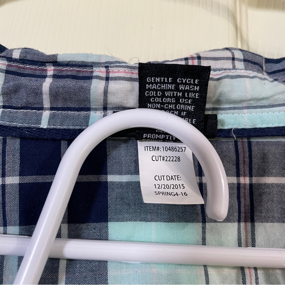 torrid Plaid Camp Shirt Plaid Alike Blue Button Front Button Sleeves Plus Size 5 - Picture 10 of 14
